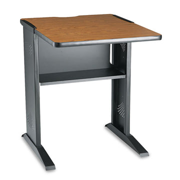 Safco® Fax-printer Stand W-reversible Top, 23.5w X 28d X 30h, Medium Oak-black freeshipping - TVN Wholesale